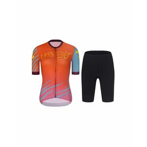 RIVANELLE Cyklistický krátký dres a krátké kalhoty - LESS TALK - červená/černá/vícebarevná obraz