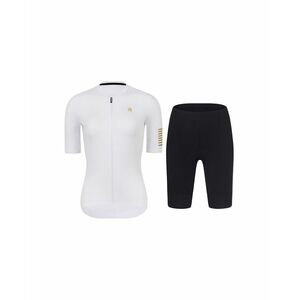 RIVANELLE Cyklistický krátký dres a krátké kalhoty - VICTORIOUS GOLD LADY - černá/bílá obraz