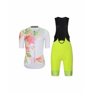 RIVANELLE Cyklistický krátký dres a krátké kalhoty - FLOWERY LADY - žlutá/vícebarevná obraz