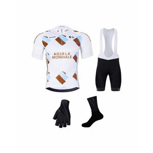 BONAVELO Cyklistický mega set - AG2R LA MONDIALE - černá/vícebarevná/bílá obraz