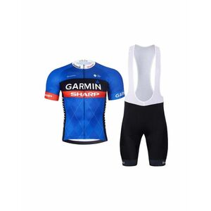BONAVELO Cyklistický krátký dres a krátké kalhoty - GARMIN SHARP - modrá/černá obraz