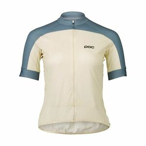 POC Cyklistický dres s krátkým rukávem - ESSENTIAL ROAD LOGO W - béžová/modrá XS obraz