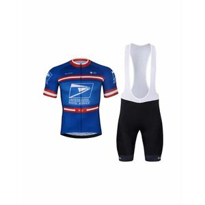 BONAVELO Cyklistický krátký dres a krátké kalhoty - US POSTAL - černá/modrá obraz