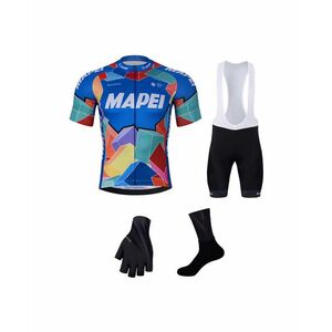 BONAVELO Cyklistický mega set - MAPEI - bílá/modrá/černá obraz