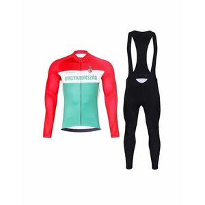 BONAVELO Cyklistická zimní bunda a kalhoty - HUNGARY WINTER - bílá/červená/zelená obraz
