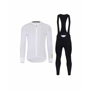 HOLOKOLO Cyklistický dlouhý dres a kalhoty - VICTORIOUS GOLD - bílá/černá obraz