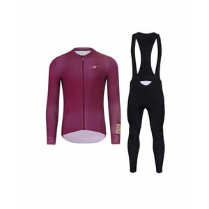 HOLOKOLO Cyklistický dlouhý dres a kalhoty - VICTORIOUS GOLD - bordó/černá obraz