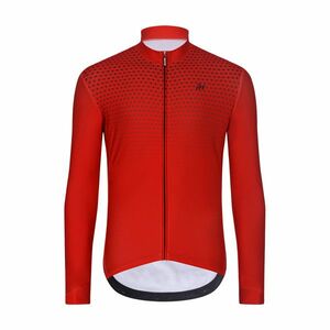 HOLOKOLO Cyklistický dres s dlouhým rukávem zimní - STARLIGHT WINTER - červená M obraz