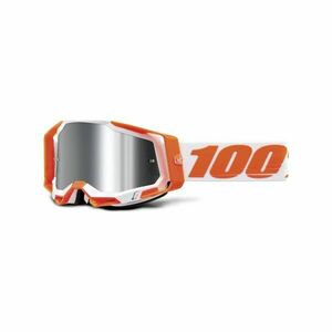 100% SPEEDLAB Cyklistické brýle - RACECRAFT 2 - oranžová/bílá/stříbrná obraz