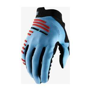 100% SPEEDLAB Cyklistické rukavice dlouhoprsté - R-CORE - světle modrá/červená S obraz