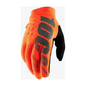 100% SPEEDLAB Cyklistické rukavice dlouhoprsté - BRISKER JR - oranžová obraz