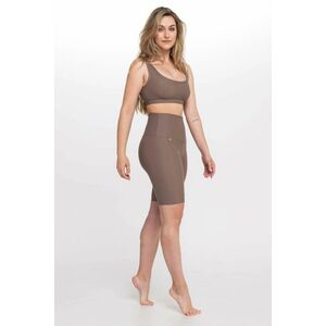 ATHLEEYA Cyklistické kalhoty krátké bez laclu - ESSENTIAL - hnědá S obraz