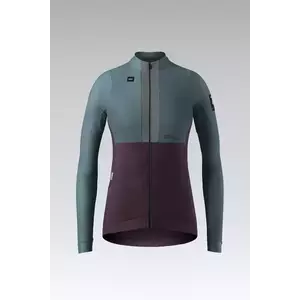 GOBIK Cyklistický dres s dlouhým rukávem zimní - HYDER BLEND W - modrá/fialová XS obraz