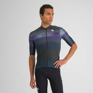 SPORTFUL Cyklistický dres s krátkým rukávem - FLOW SUPERGIARA - šedá/modrá 3XL obraz