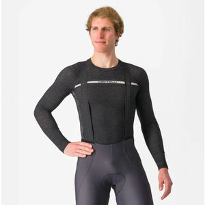 CASTELLI Cyklistické triko s dlouhým rukávem - MERINO - šedá S-M obraz