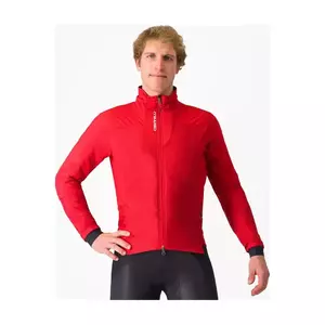 CASTELLI Cyklistická zateplená bunda - FLY THERMAL - červená 2XL obraz
