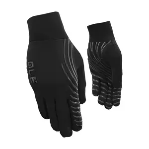 ALÉ Cyklistické rukavice dlouhoprsté - SPIRALE - černá XS obraz