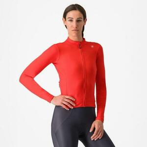 CASTELLI Cyklistický dres s dlouhým rukávem zimní - ESPRESSO THERMAL W - oranžová S obraz