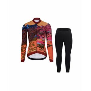 Cyklistická zimní bunda a kalhoty - FREE WINTER - vícebarevná/černá/oranžová obraz