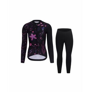 RIVANELLE Cyklistická zimní bunda a kalhoty - OASIS WINTER - černá/růžová obraz