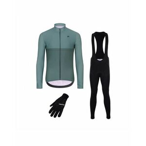 HOLOKOLO Cyklistický mega set - STRIPES WINTER - černá/zelená obraz