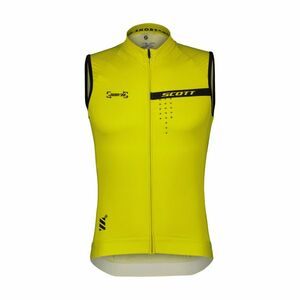SCOTT Cyklistický dres bez rukávů - PRO - žlutá 2XL obraz