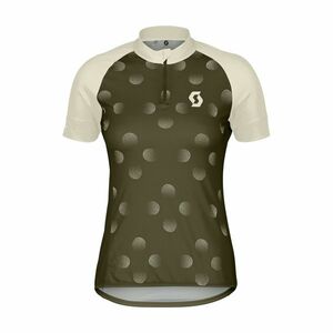 SCOTT Cyklistický dres s krátkým rukávem - ENDURANCE 30 - zelená/béžová L obraz