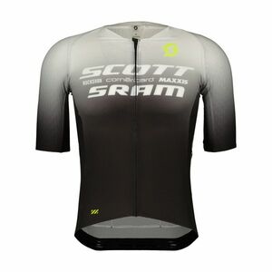 SCOTT Cyklistický dres s krátkým rukávem - SRAM AERO - černá/bílá L obraz