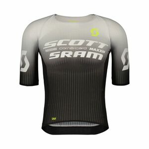 SCOTT Cyklistický dres s krátkým rukávem - SRAM RACE - černá/bílá M obraz