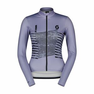 SCOTT Cyklistický dres s dlouhým rukávem zimní - TEAM WARM GRAPHICS - světle modrá M obraz