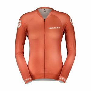 SCOTT Cyklistický dres s dlouhým rukávem letní - RC PRO - oranžová S obraz