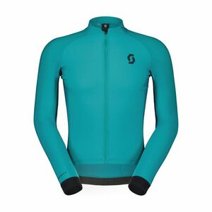 SCOTT Cyklistický dres s dlouhým rukávem zimní - PRO WARM - tyrkysová XL obraz