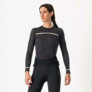 CASTELLI Cyklistické triko s dlouhým rukávem - MERINO SEAMLESS W - černá L-XL obraz