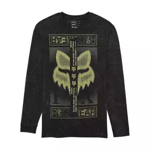 FOX Cyklistické triko s dlouhým rukávem - THROTTLE LS - černá M obraz