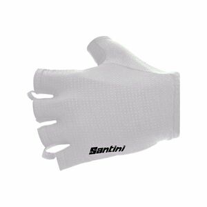 SANTINI Cyklistické rukavice krátkoprsté - 3D - bílá XL obraz