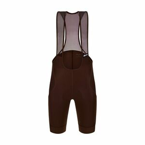 SANTINI Cyklistické kalhoty krátké s laclem - RTR - hnědá XL obraz