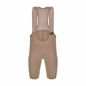 SANTINI Cyklistické kalhoty krátké s laclem - RTR - hnědá 2XL obraz