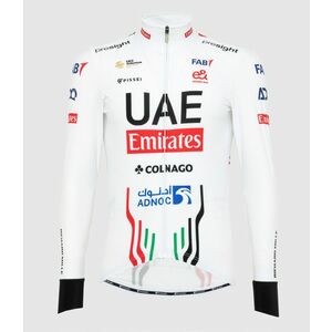 PISSEI Cyklistický dres s dlouhým rukávem zimní - UAE TEAM EMIRATES 2024 - bílá L obraz