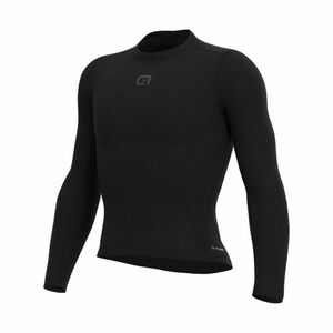 ALÉ Cyklistické triko s dlouhým rukávem - GRID INTIMO - černá XL-2XL obraz