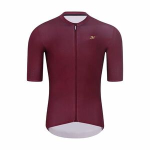 HOLOKOLO Cyklistický dres s krátkým rukávem - EYELET - bordó XL obraz