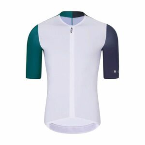 HOLOKOLO Cyklistický dres s krátkým rukávem - PERFORMANCE - bílá/vícebarevná M obraz