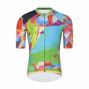 HOLOKOLO Cyklistický dres s krátkým rukávem - DEER - zelená/vícebarevná 4XL obraz