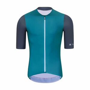 HOLOKOLO Cyklistický dres s krátkým rukávem - PERFORMANCE - zelená/fialová XL obraz