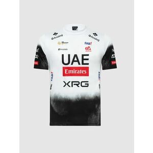 PISSEI Cyklistické triko s krátkým rukávem - UAE TEAM EMIRATES 2025 - bílá/černá XL obraz