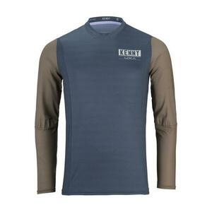 KENNY Cyklistický dres s dlouhým rukávem letní - CHARGER 24 - hnědá/šedá M obraz