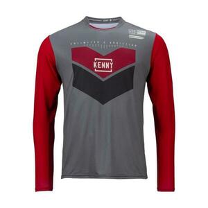 KENNY Cyklistický dres s dlouhým rukávem letní - PROLIGHT - červená/šedá S obraz