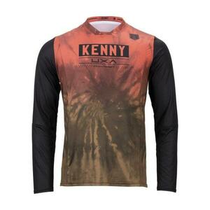 KENNY Cyklistický dres s dlouhým rukávem letní - CHARGER - růžová/hnědá M obraz