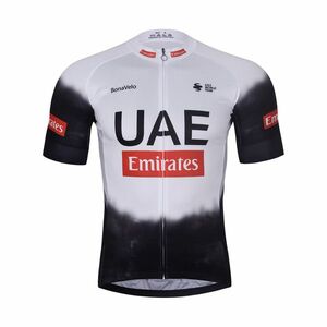 BONAVELO Cyklistický dres s krátkým rukávem - UAE 2025 - bílá/černá 2XL obraz