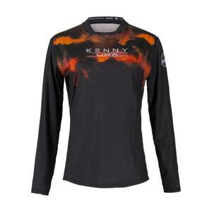 KENNY Cyklistický dres s dlouhým rukávem letní - CHARGER W - černá/oranžová S obraz