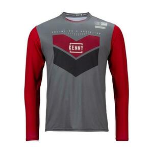KENNY Cyklistický dres s dlouhým rukávem letní - PROLIGHT KID - červená/šedá XS obraz